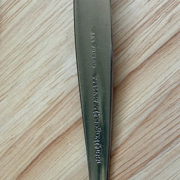 4 Pc Fantasy Serving Set 1881 Rogers Oneida 8-1/4" Atomic MCM Spoon Forks Slotte - Picture 8 of 10